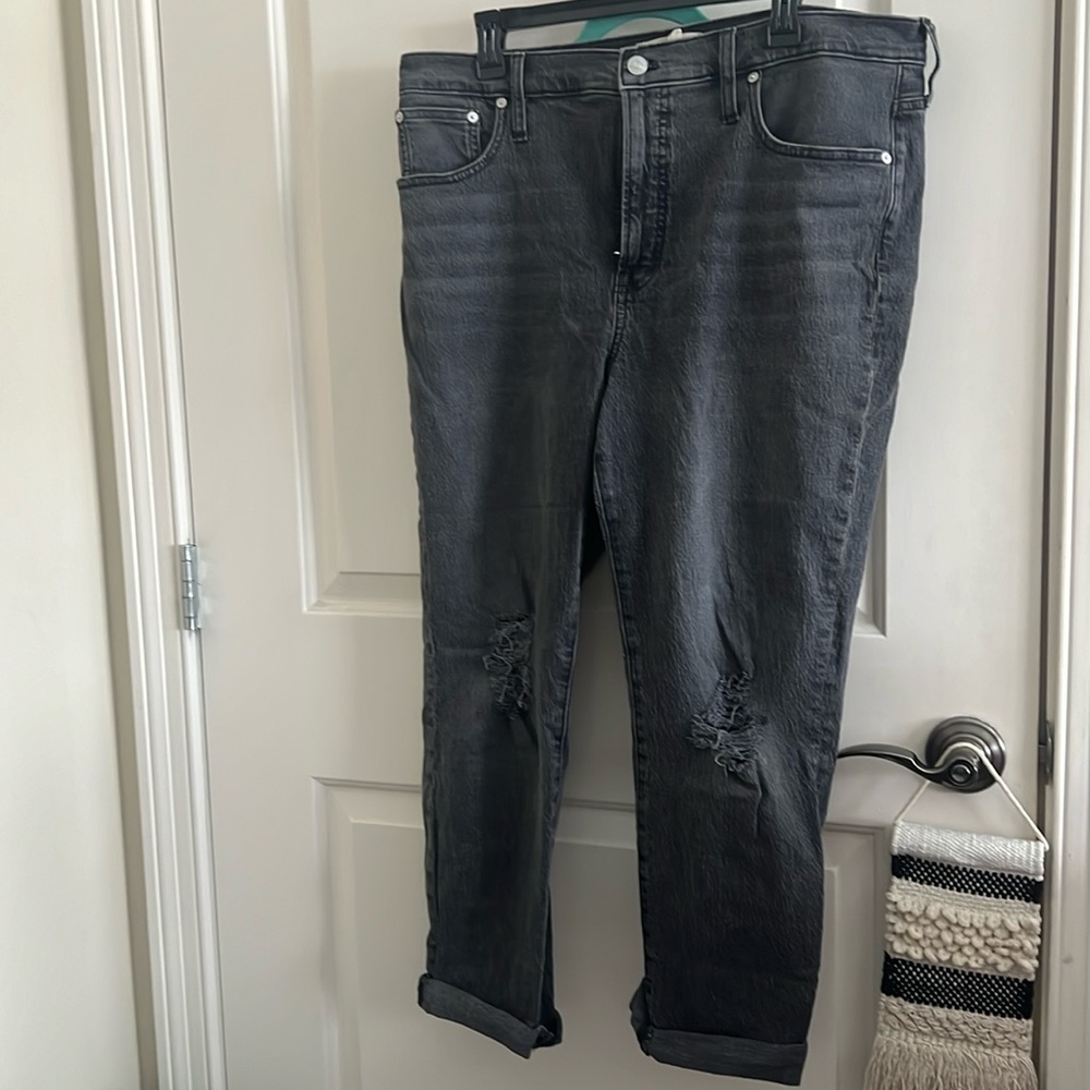 Madewell The perfect vintage Jean charcoal black size 14